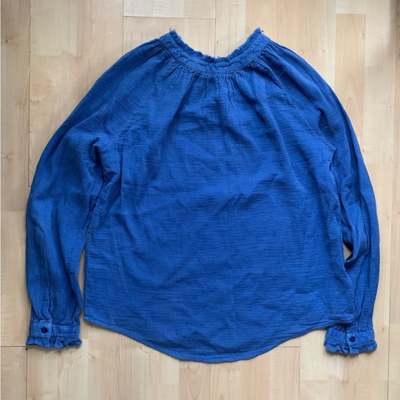 Caslon Royal Blue Long Sleeve Blouse Size S - Picture 5 of 6